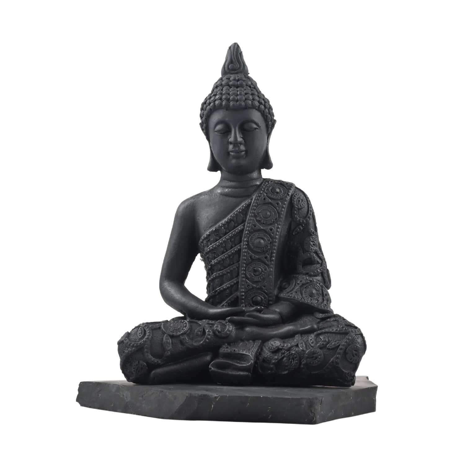 Natural Shungite Stone Buddha Statue