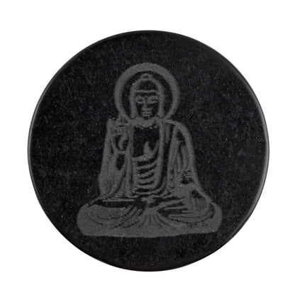 Shungite Engraved Round Cellphone Tile