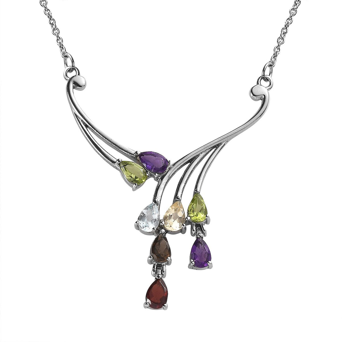 Multi Gemstone Waterproof Necklace