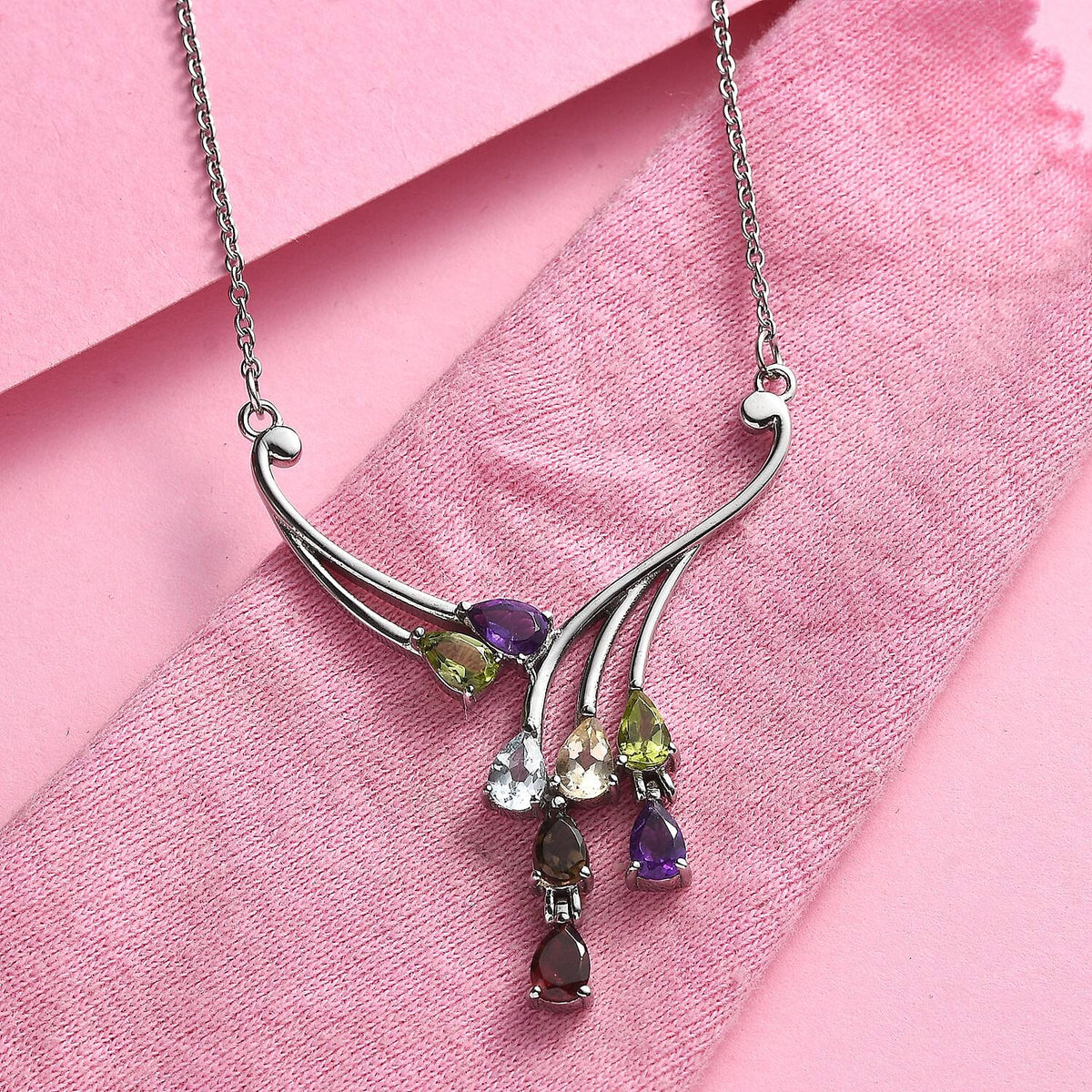 Multi Gemstone Waterproof Necklace