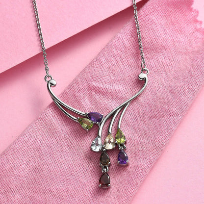 Multi Gemstone Waterproof Necklace