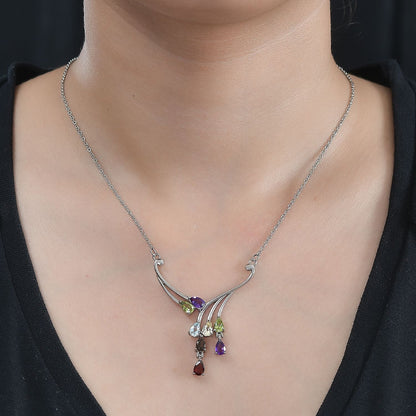 Multi Gemstone Waterproof Necklace