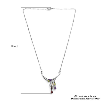 Multi Gemstone Waterproof Necklace
