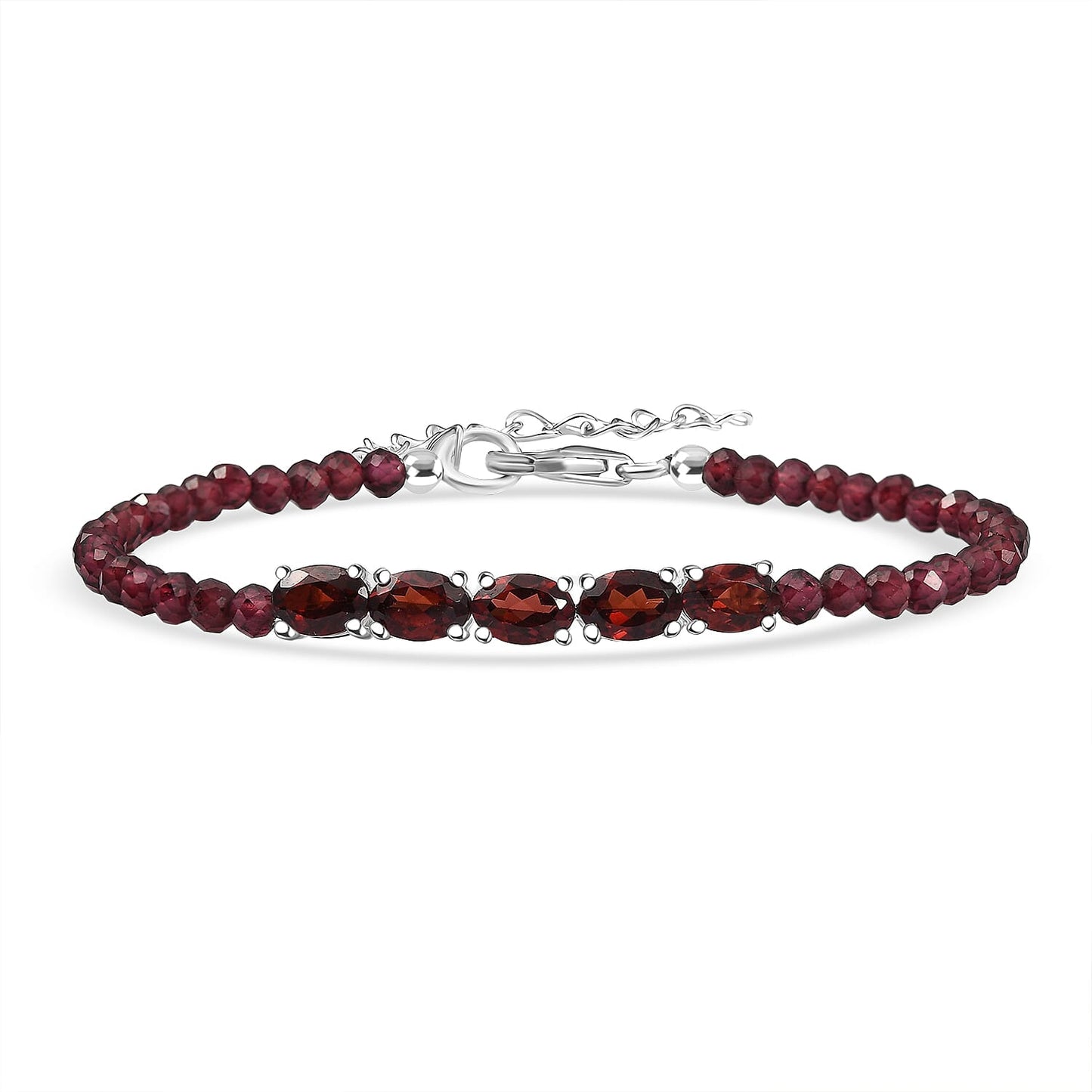 D'Joy Gemstone Beaded Bracelet in Silver