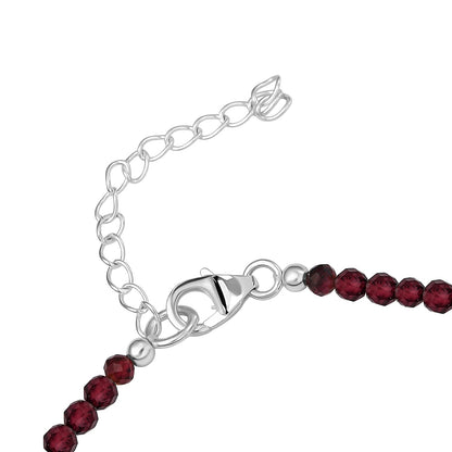 D'Joy Gemstone Beaded Bracelet in Silver