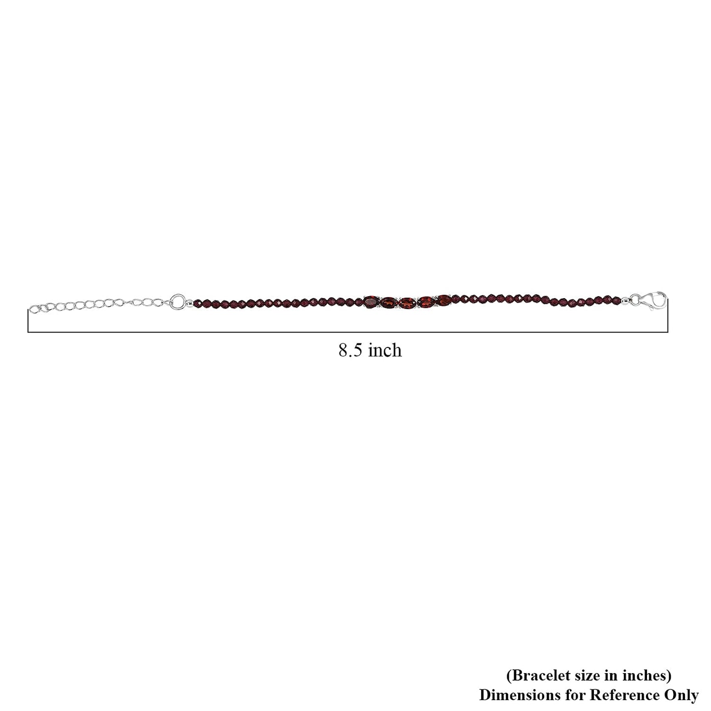 D'Joy Gemstone Beaded Bracelet in Silver