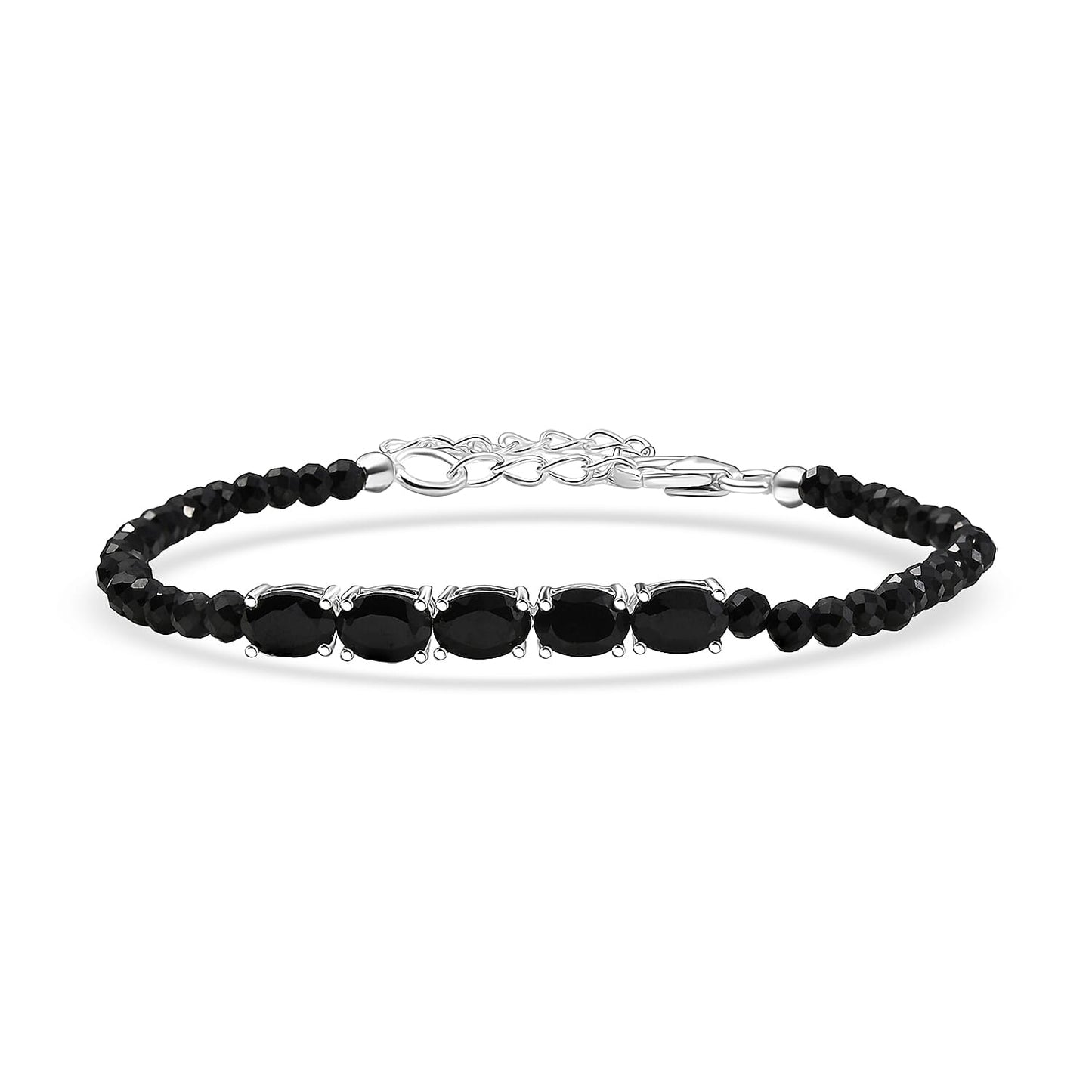 D'Joy Gemstone Beaded Bracelet in Silver