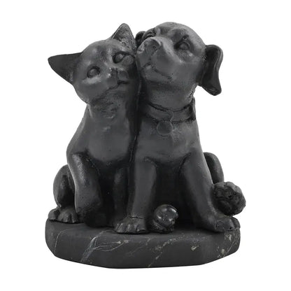 Guardian Companions: Shungite Cat & Dog Figurine