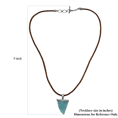 Artisan Larimar Shark Tooth Necklace – Made for Ocean Souls