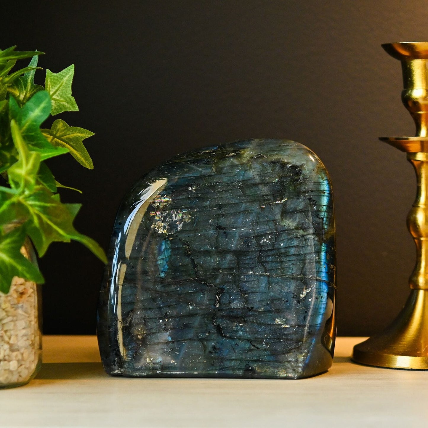 Iridescent Labradorite Free Form – A Magical Display of Clarity and Protection