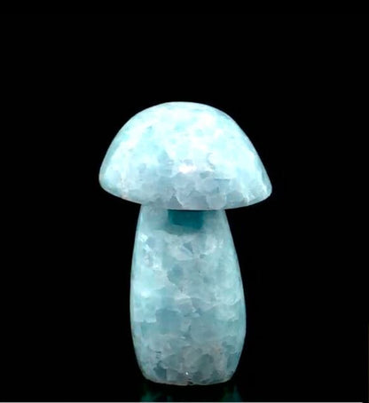 Blue Calcite Mushroom – A Soothing Touch of Serenity