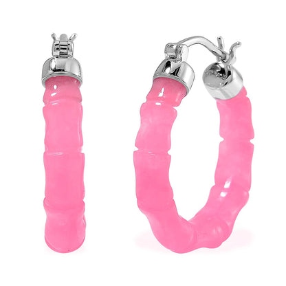 Jade Hoop Earrings — Colorful Elegance in Every Pair