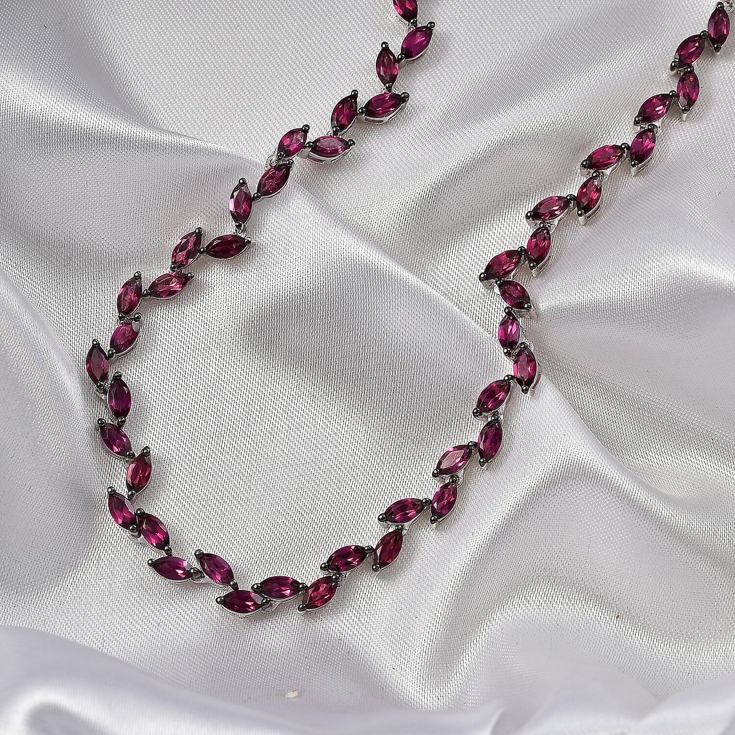 Fern Leaf Orissa Rhodolite Garnet Necklace — Grace, Passion & Harmonious Presence