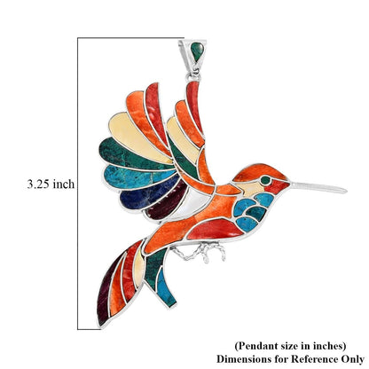 Harmony Big Hummingbird Multi-Gemstone Pendant — Freedom, Joy & Bold Expression