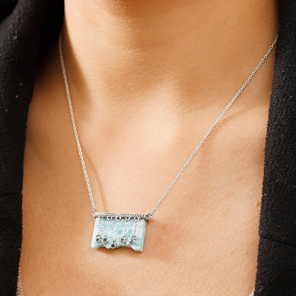 Ethereal Cascade Sky Blue Topaz & Multi-Gemstone Necklace — Serene Energy & Refined Expression