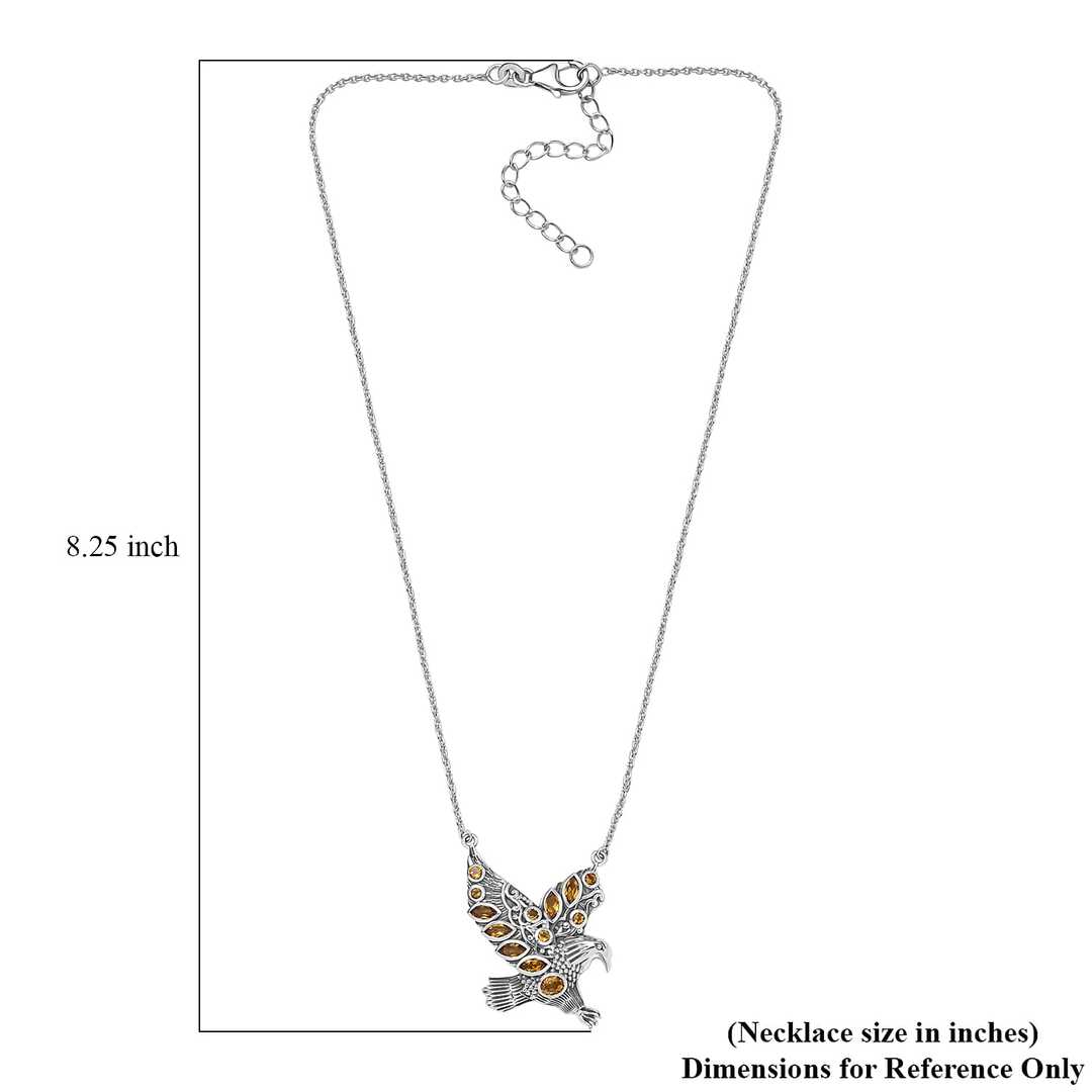 Brazilian Citrine Eagle Necklace