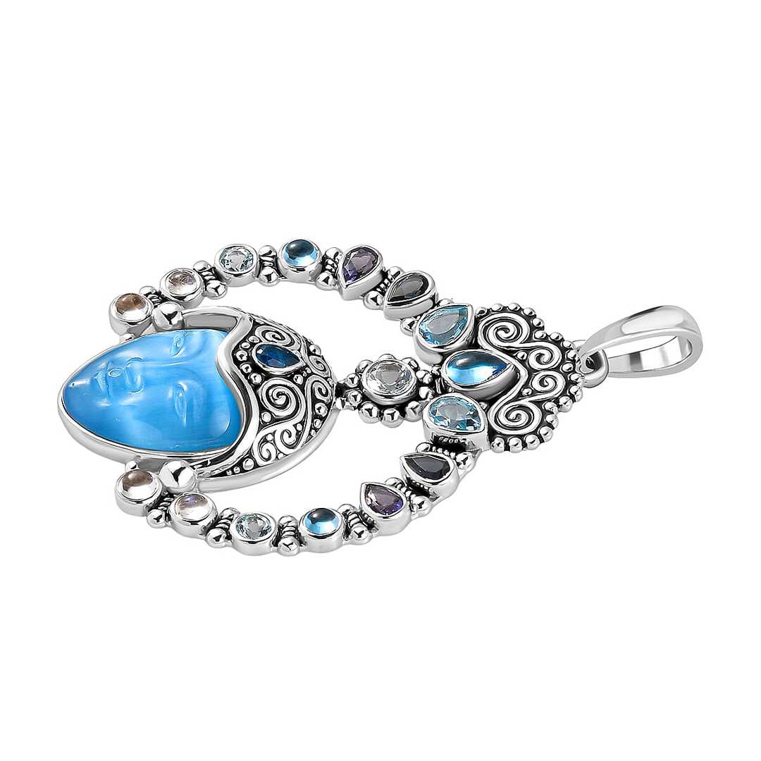 Sajen Amethyst and Multi Gemstone Pendant without Chain