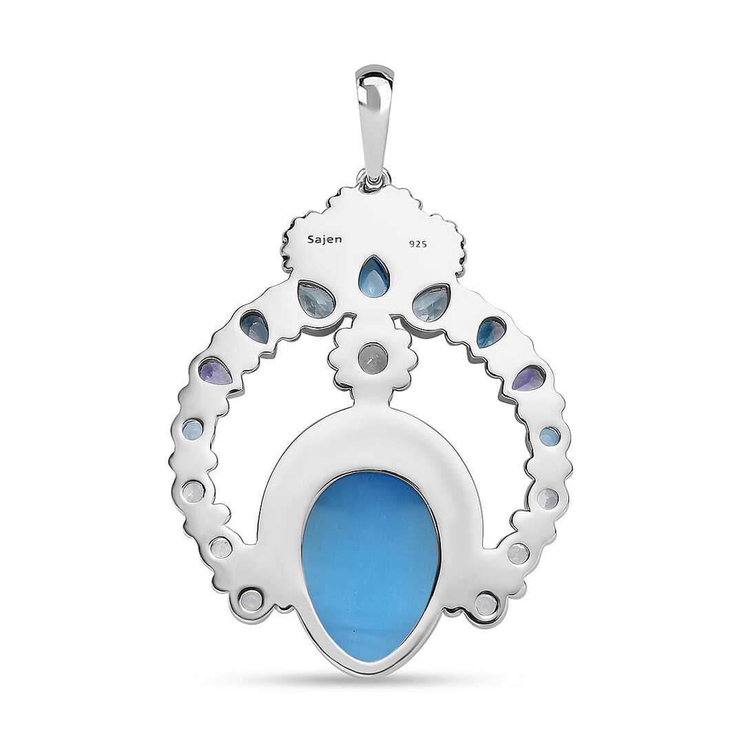 Sajen Amethyst and Multi Gemstone Pendant without Chain