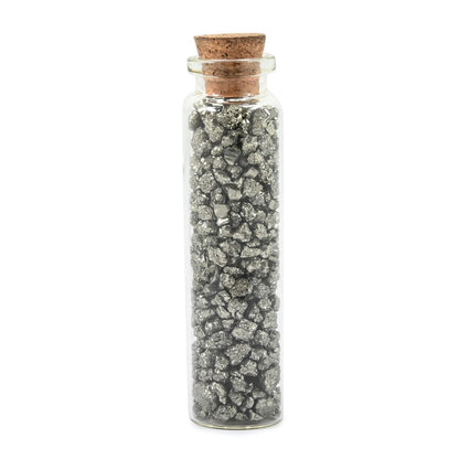 Natural Pyrite Gemstone Bottle – Elegance in Every Drop