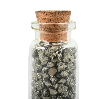 Natural Pyrite Gemstone Bottle – Elegance in Every Drop