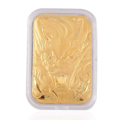 24K Golden Dragon Emboss Sheet — Strength, Fortune & Courage