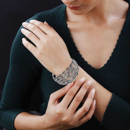 Bali Legacy Sterling Silver Starfish and Seahorse Cuff Bracelets