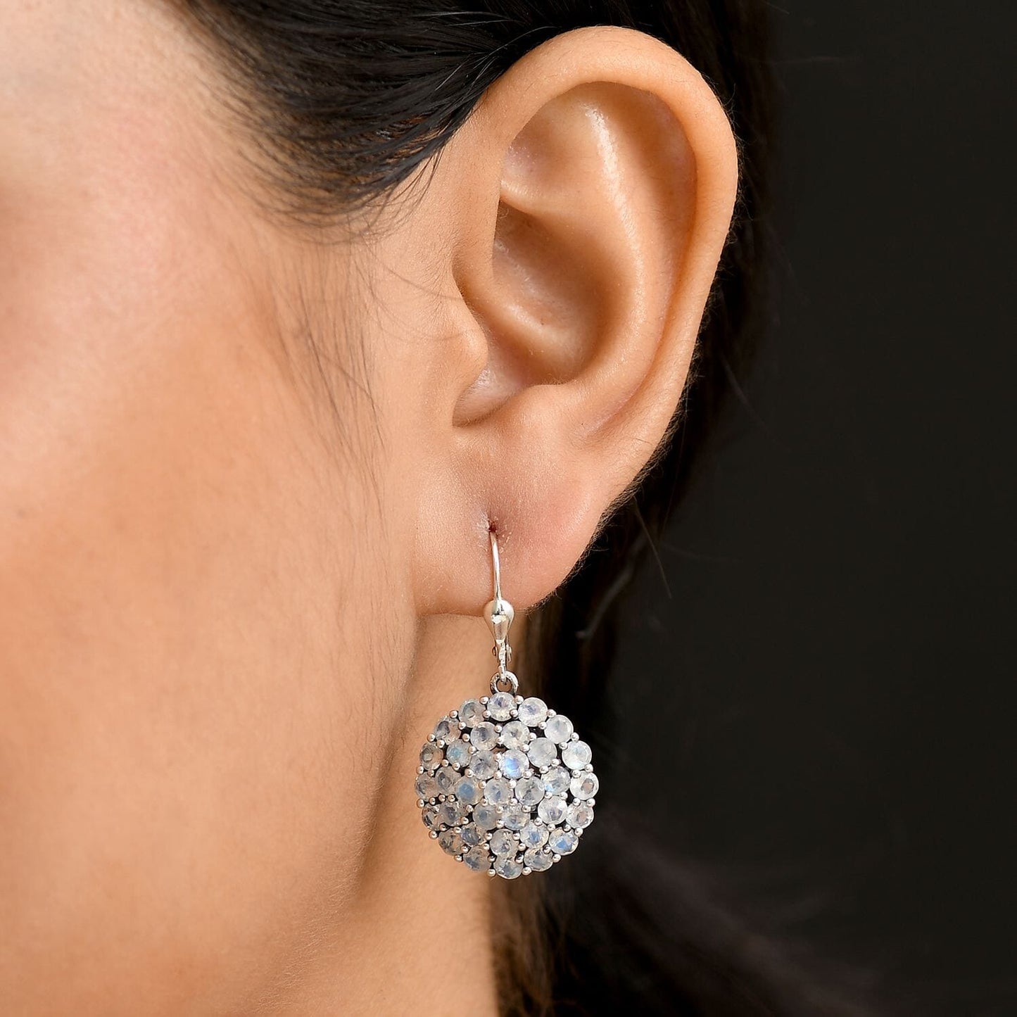 Moonstone Cluster Earrings – For Emotional Healing & Balance