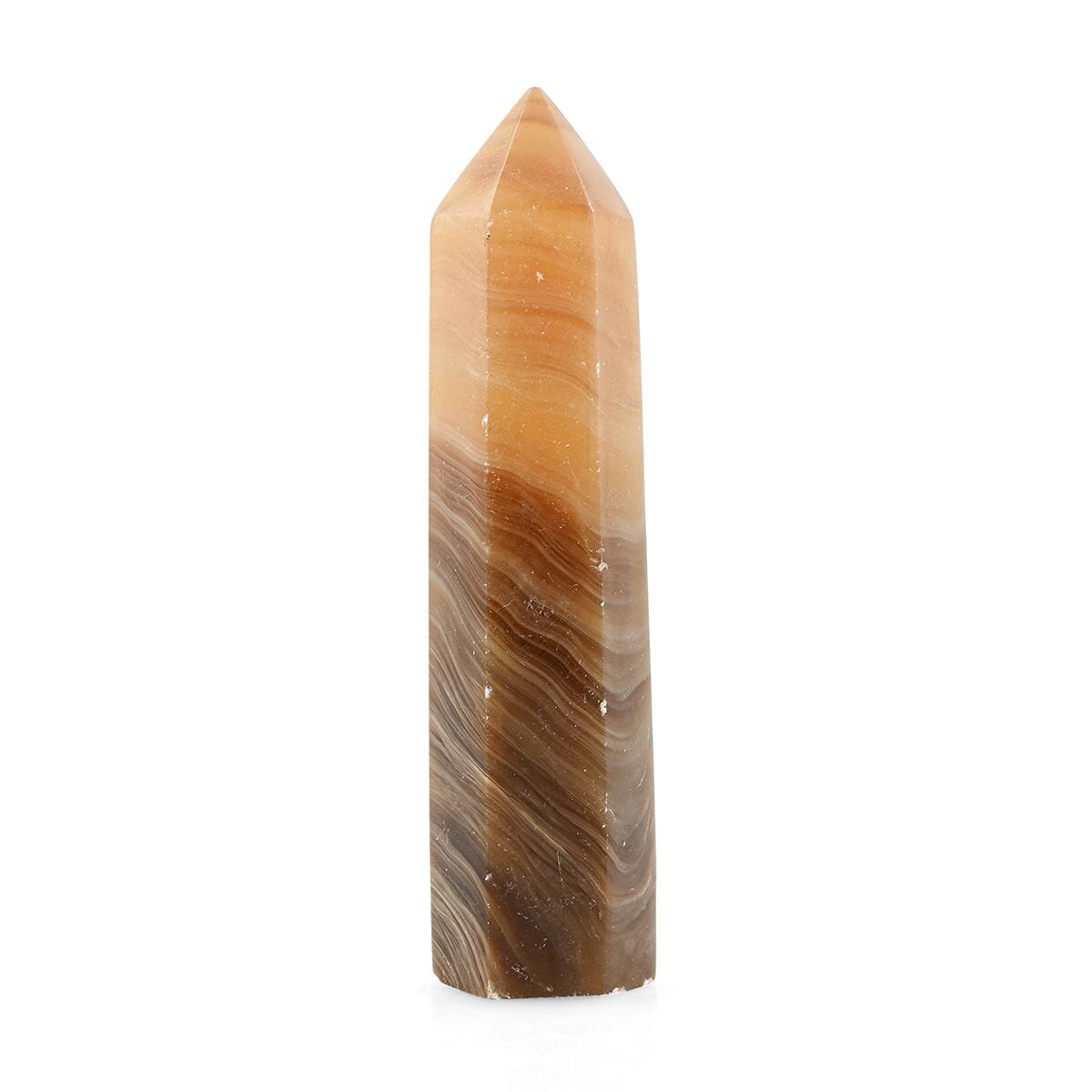 Brown Calcite Prism Tower – A Piece for Energy and Elegance