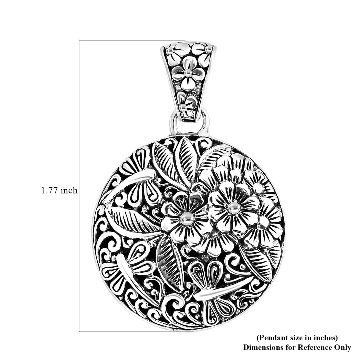 Bali Legacy Sterling Silver Floral Pendant – A Timeless Symbol of Healing and Tranquility