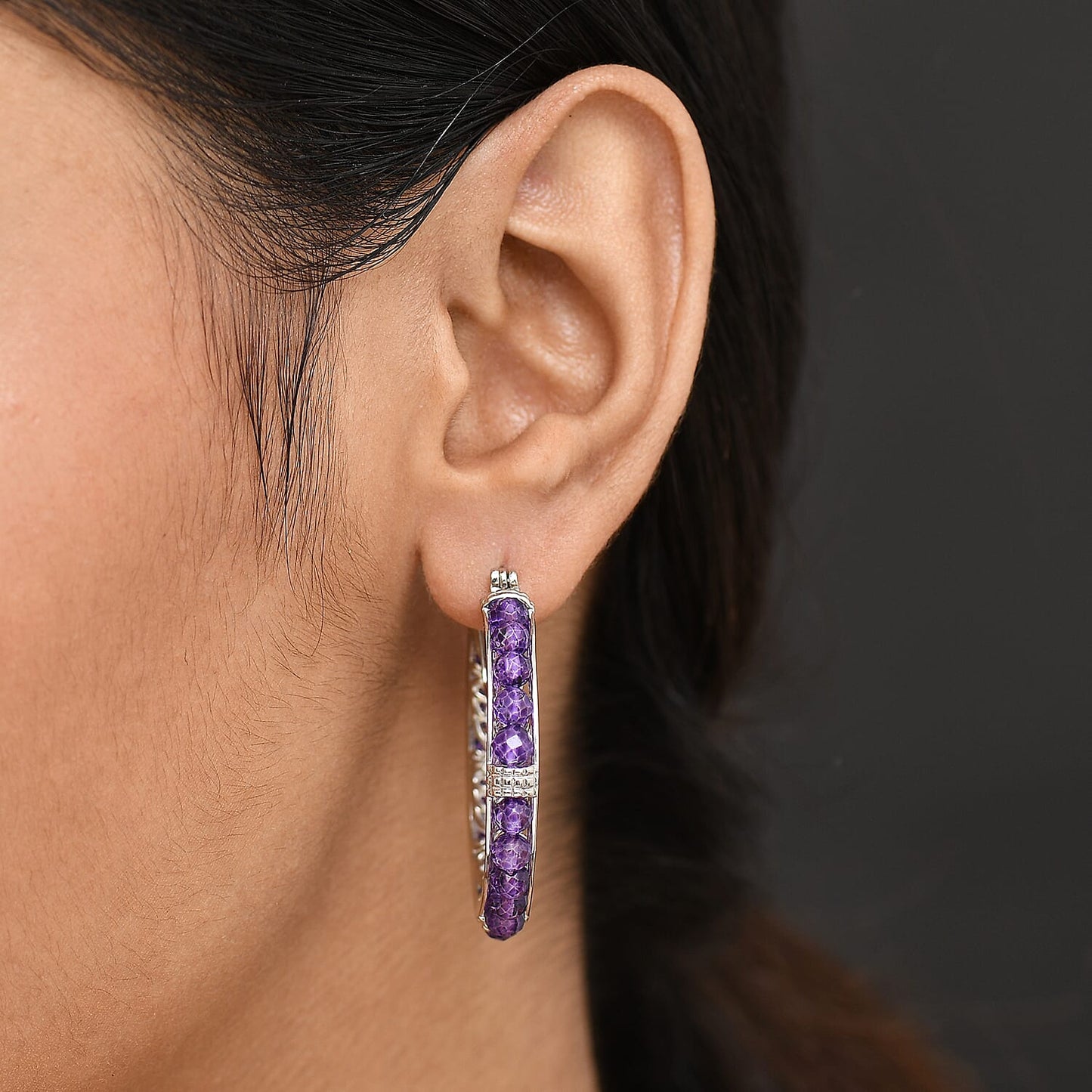 EverTrue African Amethyst Hoop Earrings — Vibrant Energy & Timeless Style
