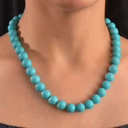 Blue Howlite Bead Necklace – Calm You Can Wear