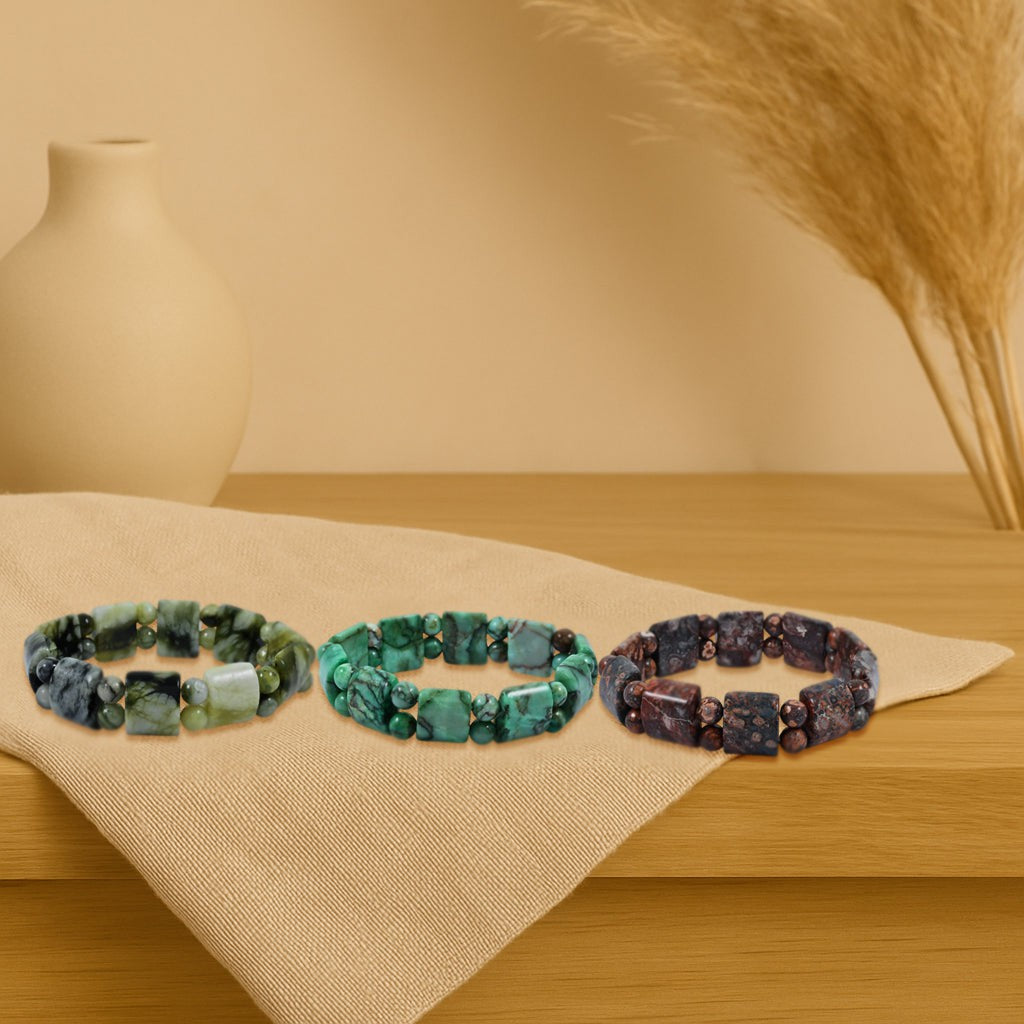 Gemstone Tanker Bracelet – For Strength & Courage
