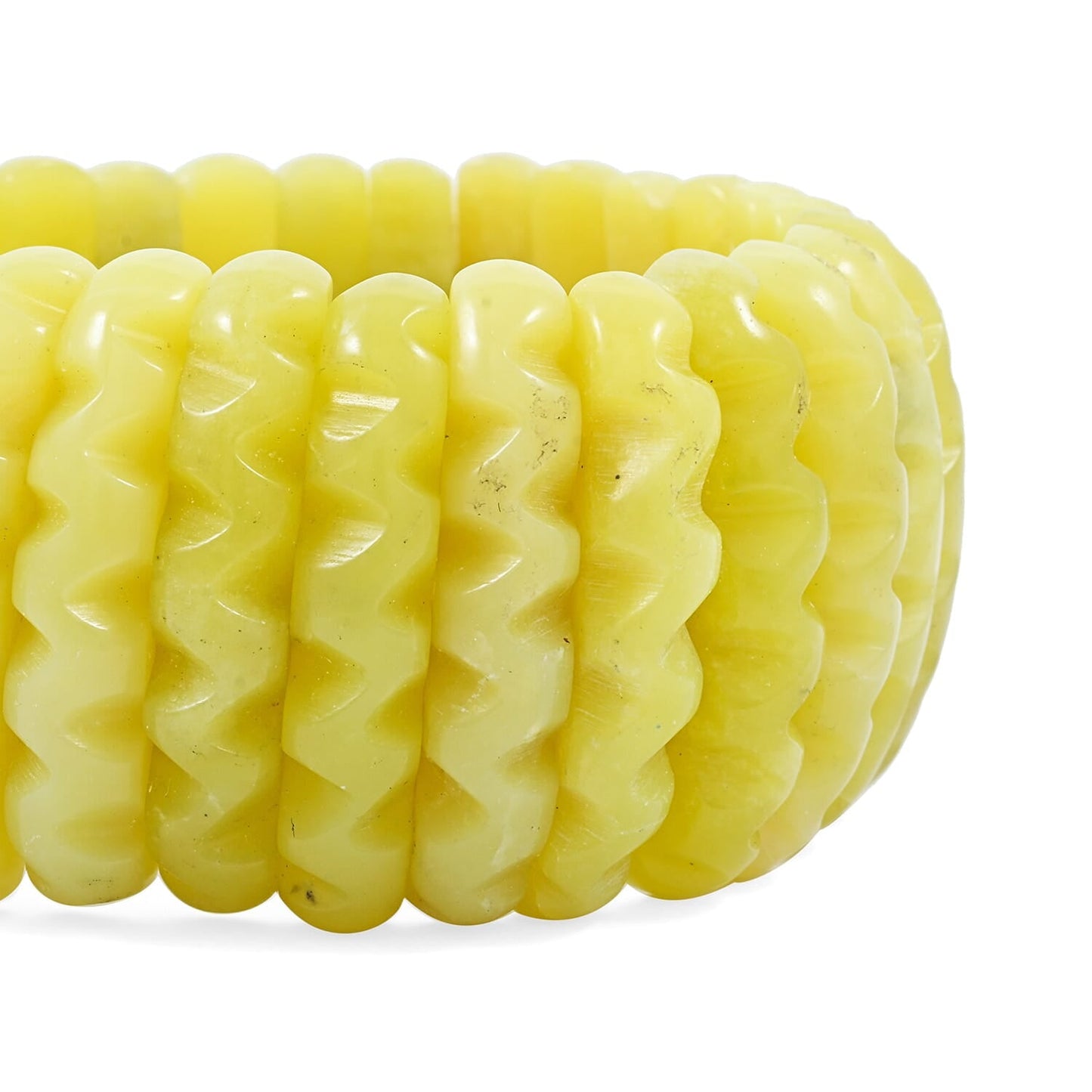 Carved Gemstone Wavy Bracelet – For Positivity & Manifestation