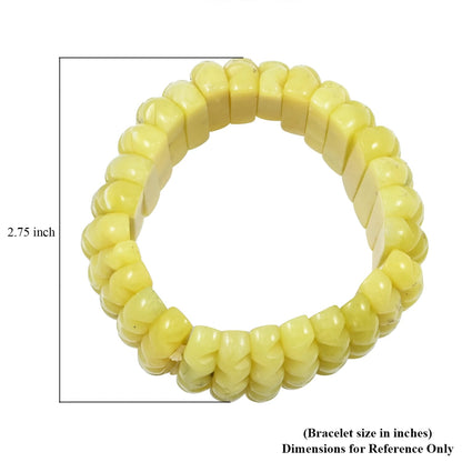 Carved Gemstone Wavy Bracelet – For Positivity & Manifestation