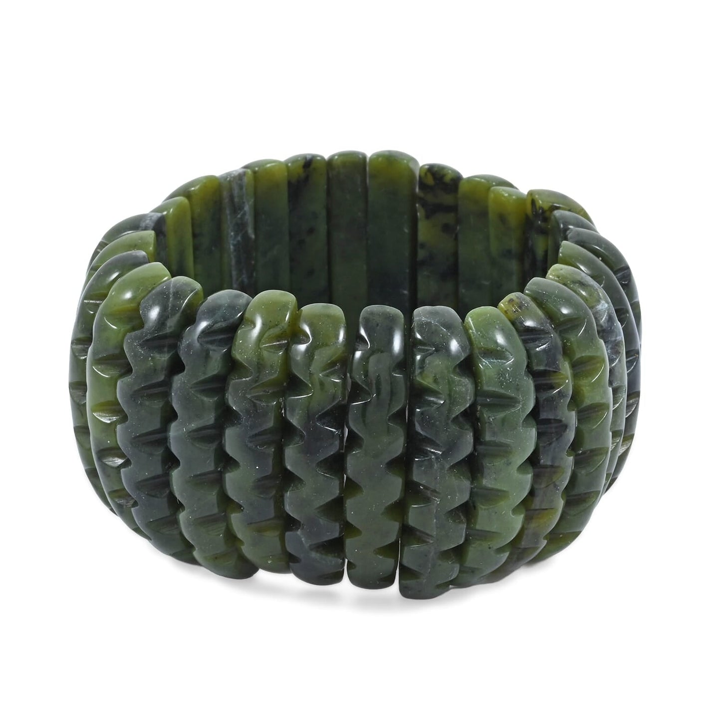 Carved Gemstone Wavy Bracelet – For Positivity & Manifestation