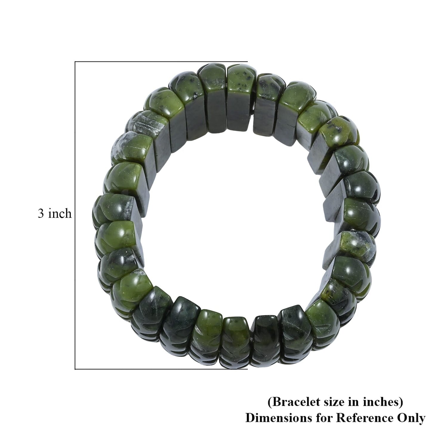 Carved Gemstone Wavy Bracelet – For Positivity & Manifestation