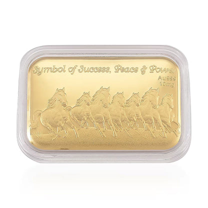24K Golden Blessing - Seven Horses Emboss Sheet