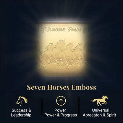 24K Golden Blessing - Seven Horses Emboss Sheet