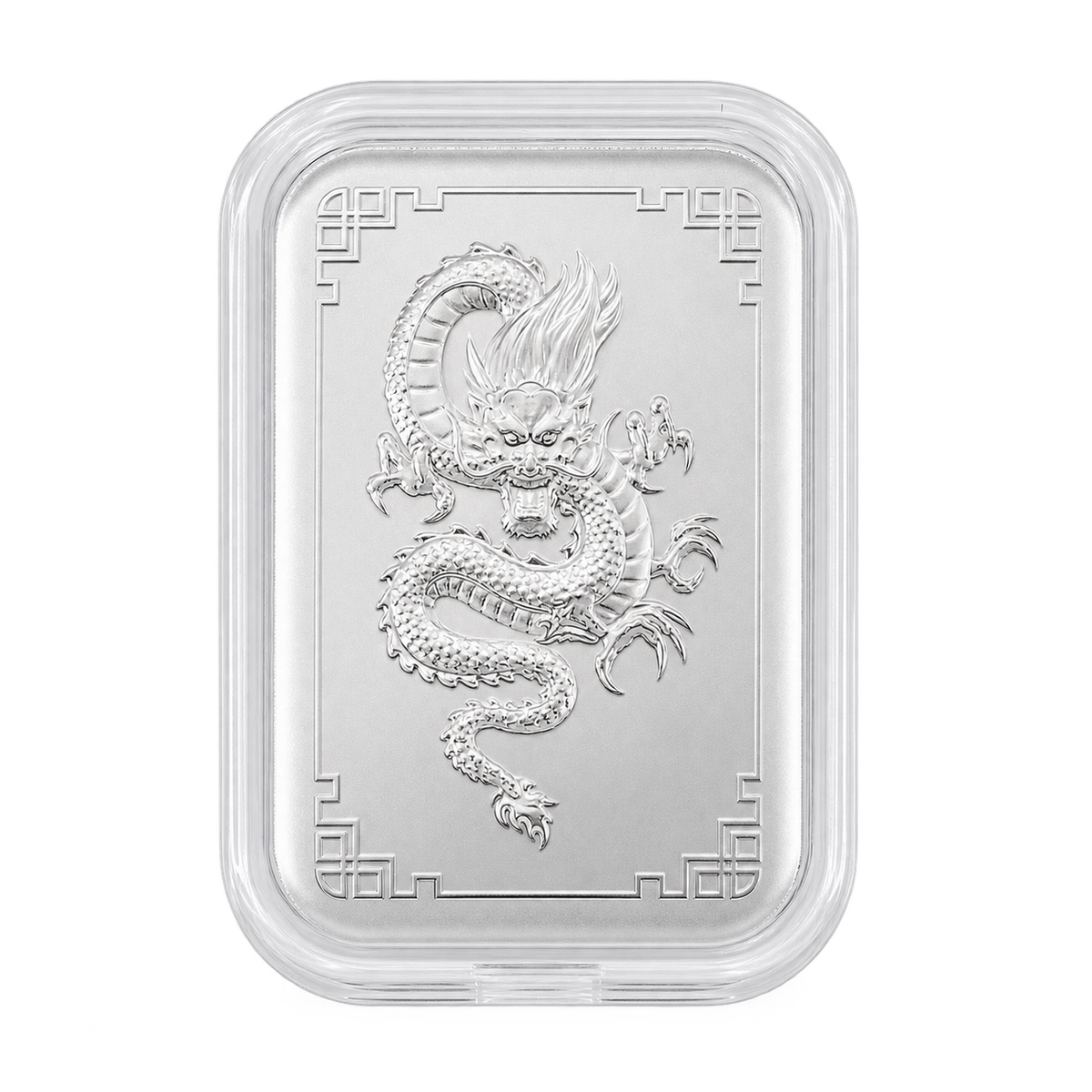 999 Silver Dragon Emboss Sheet - Lucky Charm for Wallet and Gifts