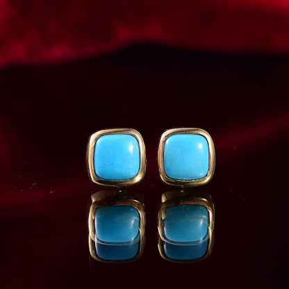 Sleeping Beauty Turquoise Stud Earrings