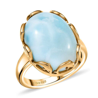 Larimar Tidal Crown Ring