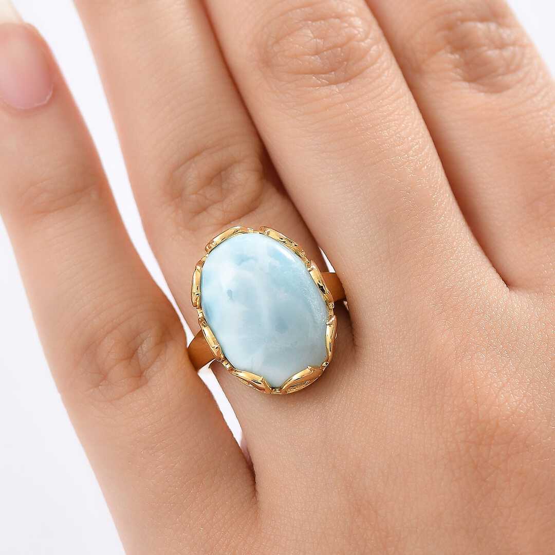 Larimar Tidal Crown Ring