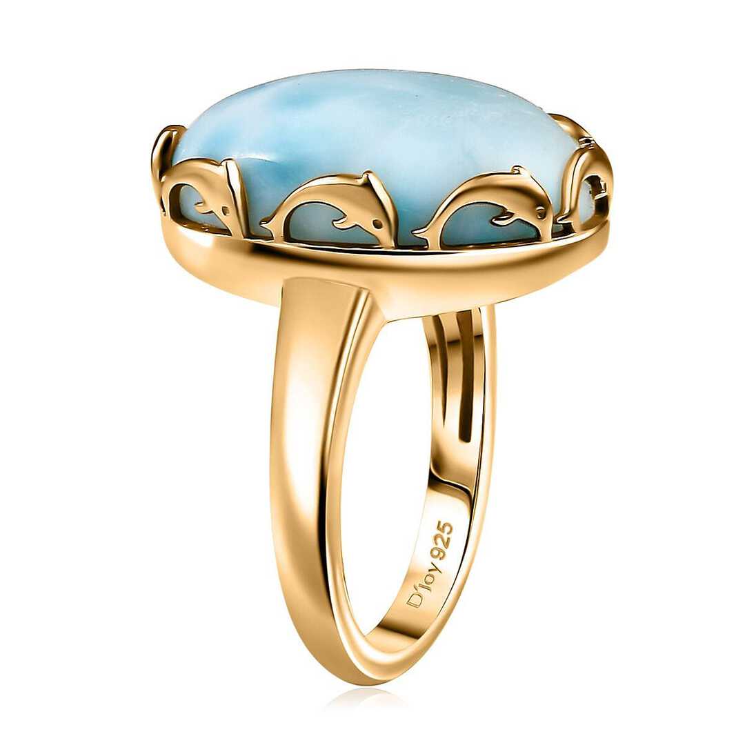 Larimar Tidal Crown Ring