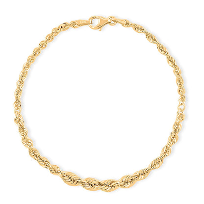10K Yellow Gold Royal Rope Bracelet – A Statement of Strength and Style