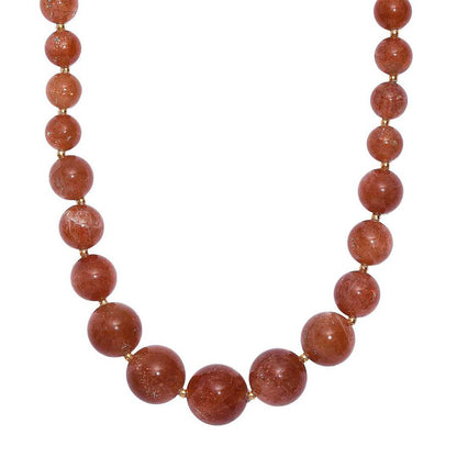 Sunstone Beaded Necklace