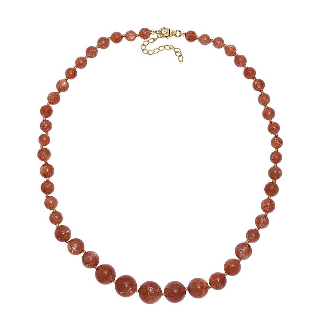 Sunstone Beaded Necklace