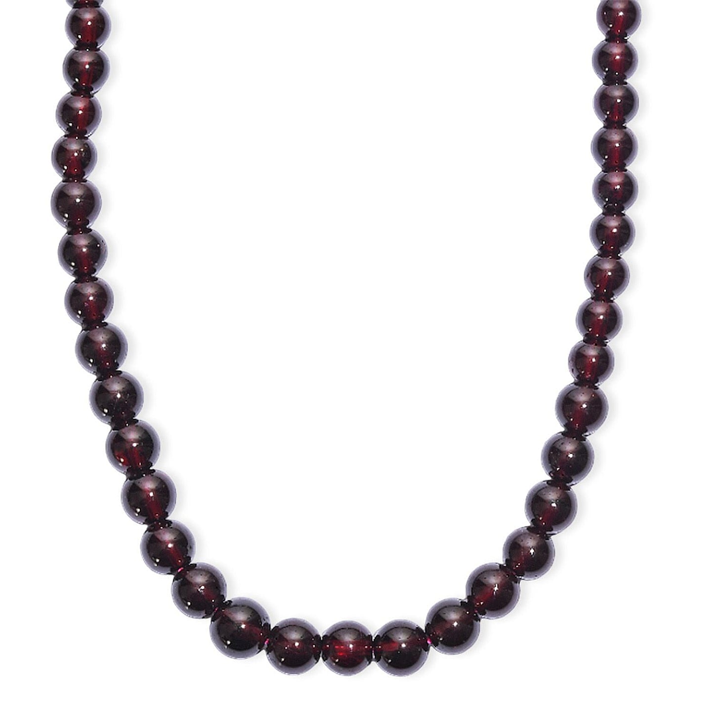 Celebrity Beaded Mozambique Garnet Necklace — Deep Passion & Timeless Glamour