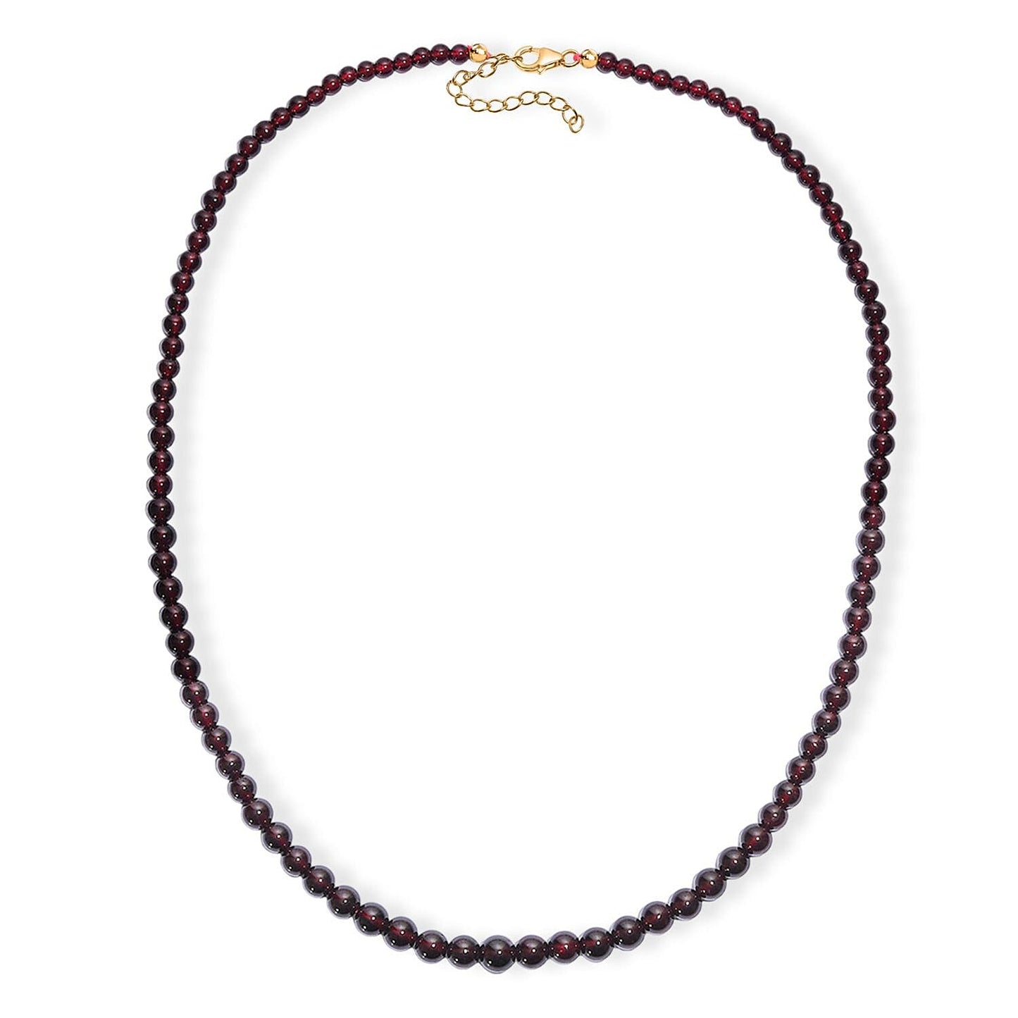Celebrity Beaded Mozambique Garnet Necklace — Deep Passion & Timeless Glamour