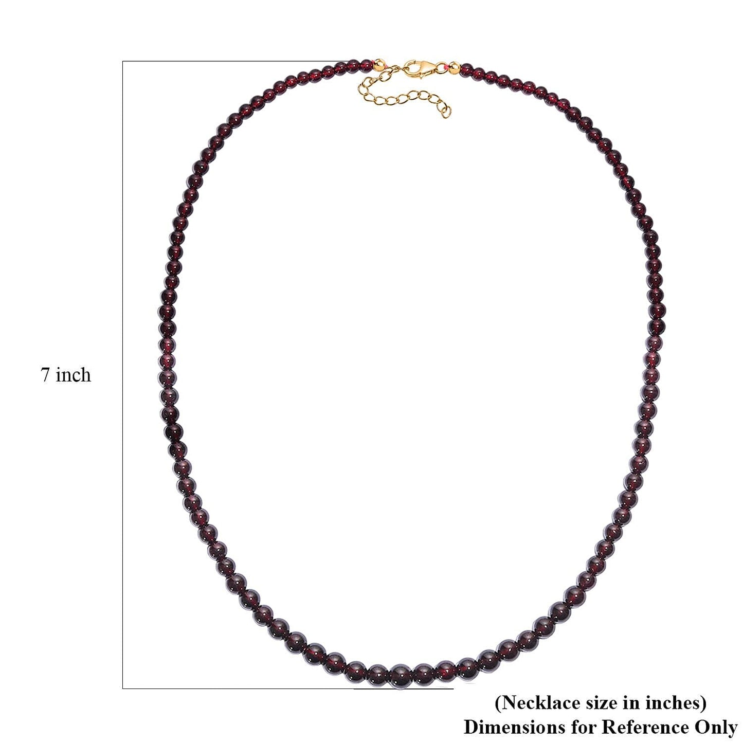 Celebrity Beaded Mozambique Garnet Necklace — Deep Passion & Timeless Glamour