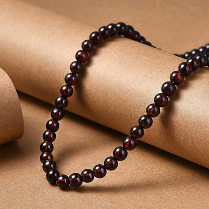 Mozambique Garnet Beaded Necklace